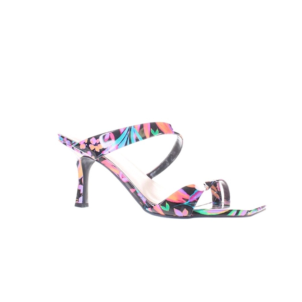 Unisa Tropical Floral Heels Slip on Sandals Women’s Sz 9.5 Vacation Resort Wear